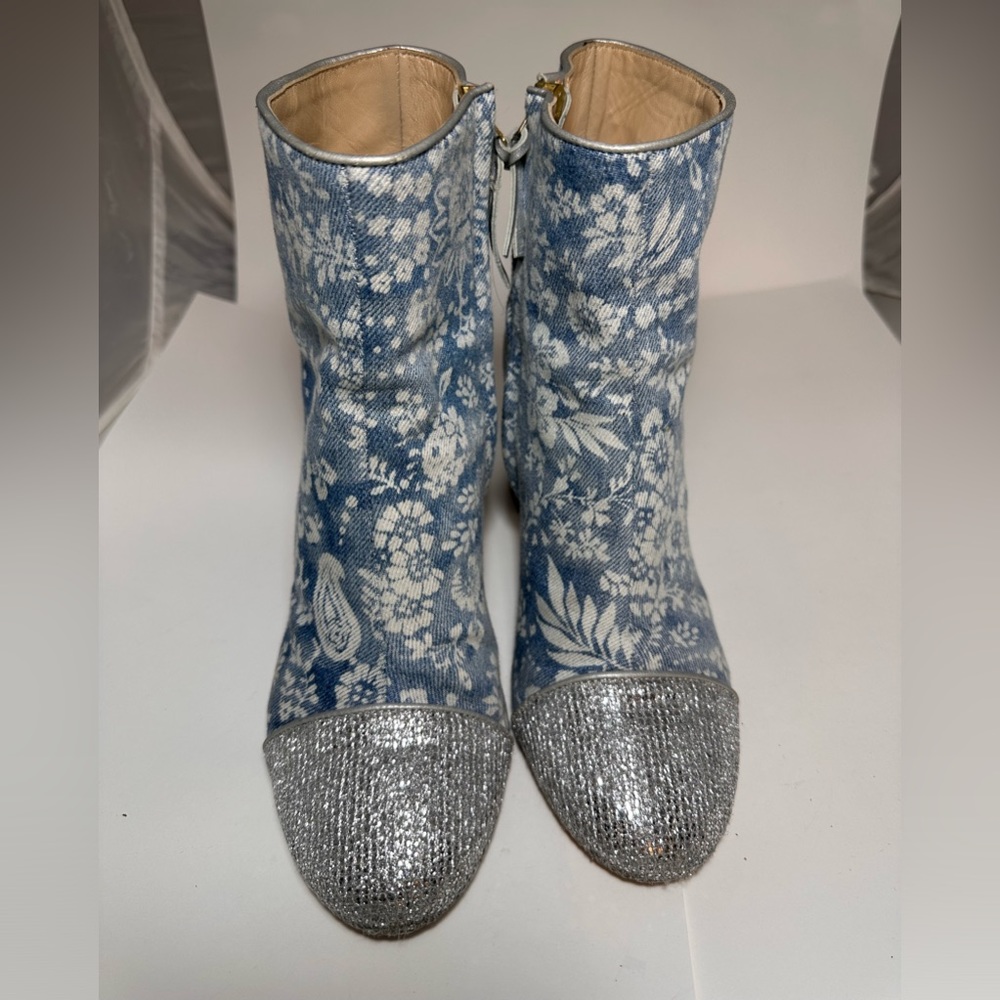 Blue Denim Ankle Boots